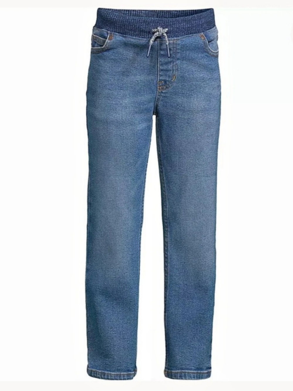 Lands End Stretch Pull On Denim Jeans, Youth XS 4-5T